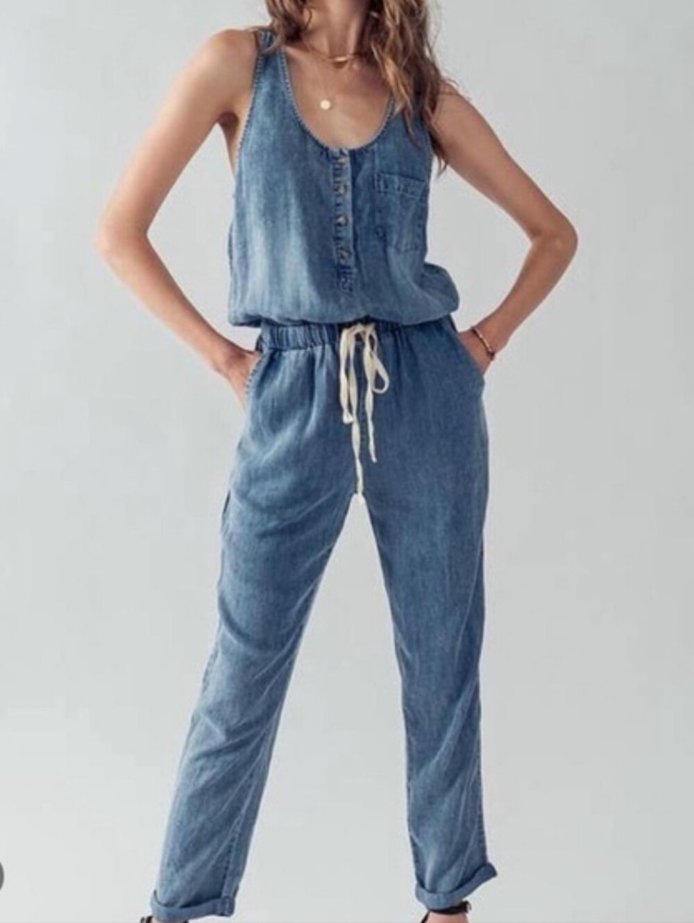 NWT Aaron & Amber Denim Jumpsuit